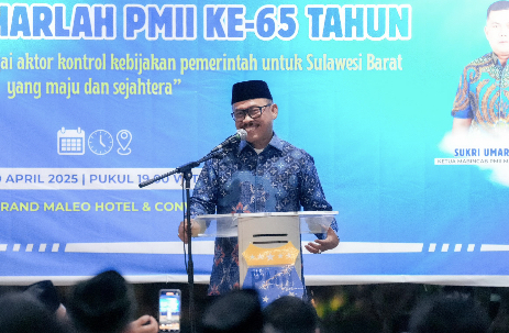Di Halal Bihalal dan Harlah PMII,Gubernur Suhardi Duka Harap PMII Konsisten Kawal Pembangunan Sulbar