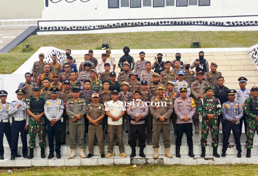 Patroli Gabungan TNI, Polri, Satpol PP dan Dishub Jaga Kamtibmas Kota Mamuju