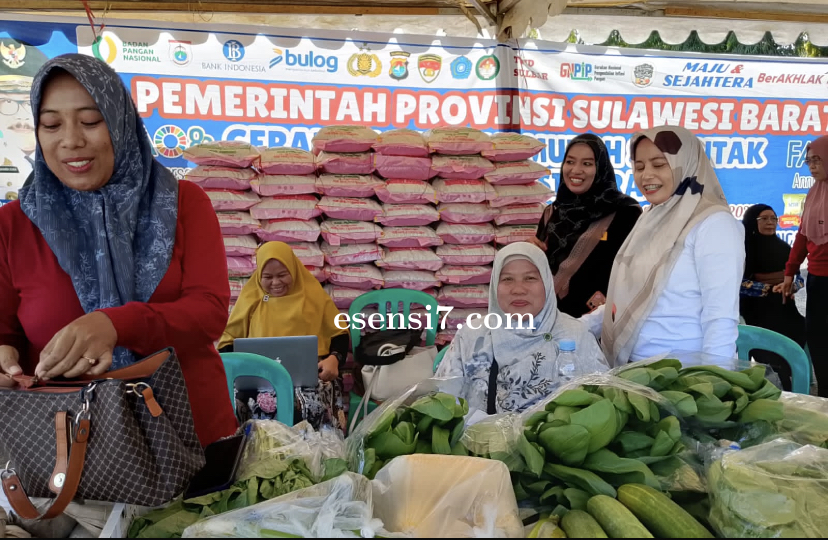 Distapang Sulbar Kembali Melaksanakan Gelar Gerakan Pangan Murah di Taman Karema Mamuju